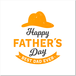 Happy Fathers Day Best Dad Ever Posters and Art